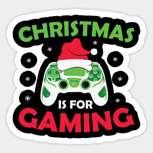 Christmas is for Gaming Video Gamer Boys Girls Gift Sticker